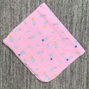 Lot of 4 Handmade Baby Girls Burp‎ Cloths Pink Flowers Floral Cotton Gift New